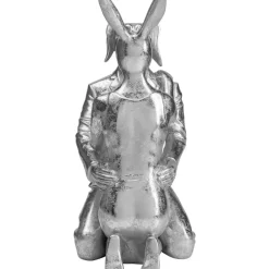 Deko Objekt Kissing Rabbit And Dog Silber