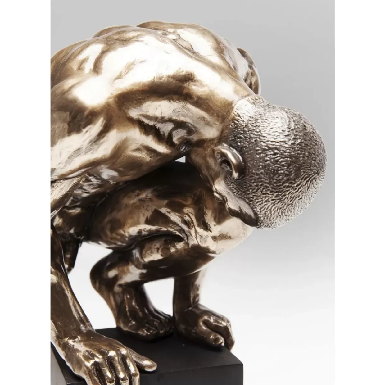 Deko Objekt Nude Man Stand Bronze 35Cm