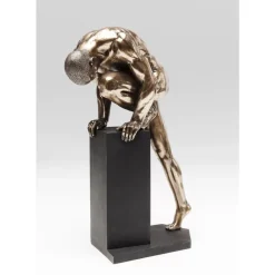 Deko Objekt Nude Man Stand Bronze 35Cm