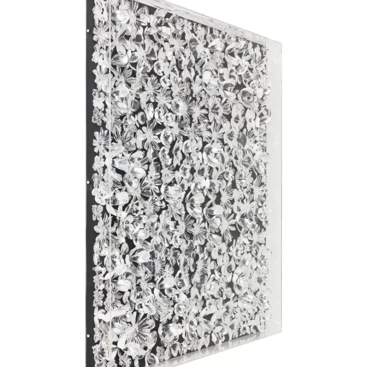 Deko Rahmen Silver Flower 100X100Cm