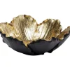 Deko Schale Flower Bloom Schwarz Gold O20Cm