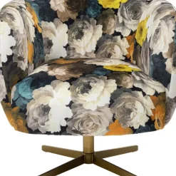 Drehsessel Peony Flower Gelb