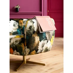 Drehsessel Peony Flower Gelb