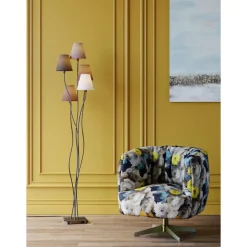 Drehsessel Peony Flower Gelb