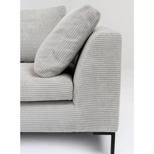 Ecksofa Gianni Cord Grau Links