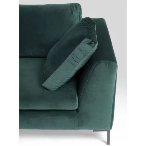 Ecksofa Gianni Small Velvet Dunkelgrun Links