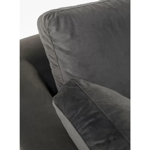 Ecksofa Gianni Small Velvet Grau Rechts