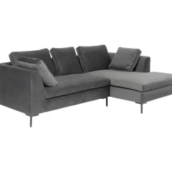 Ecksofa Gianni Small Velvet Grau Rechts
