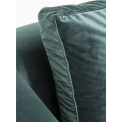 Ecksofa Gianni Velvet Dunkelgrun Links Schwarz