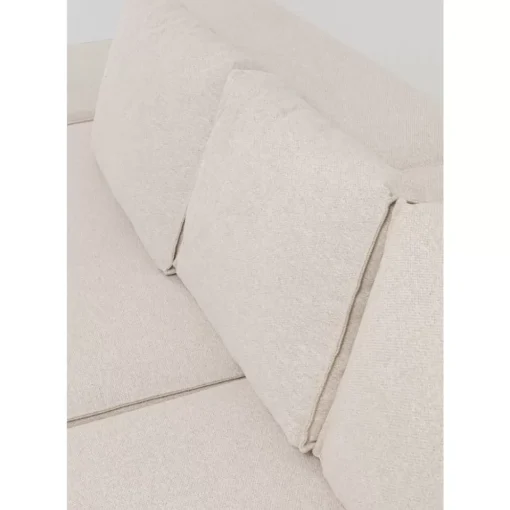 Ecksofa Infinity Ottomane Creme Rechts