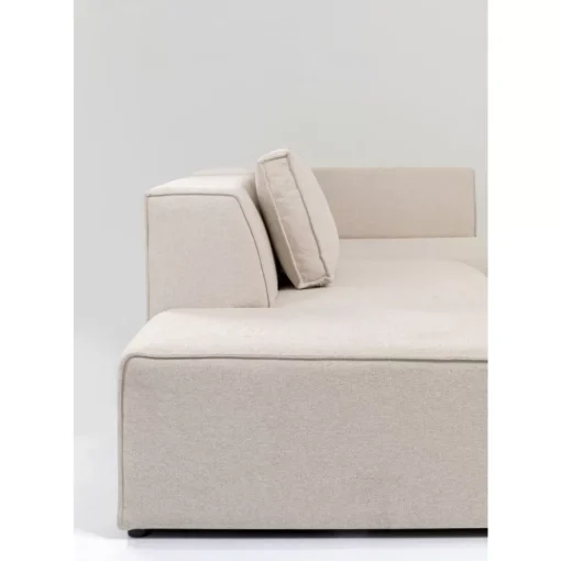 Ecksofa Infinity Ottomane Creme Rechts
