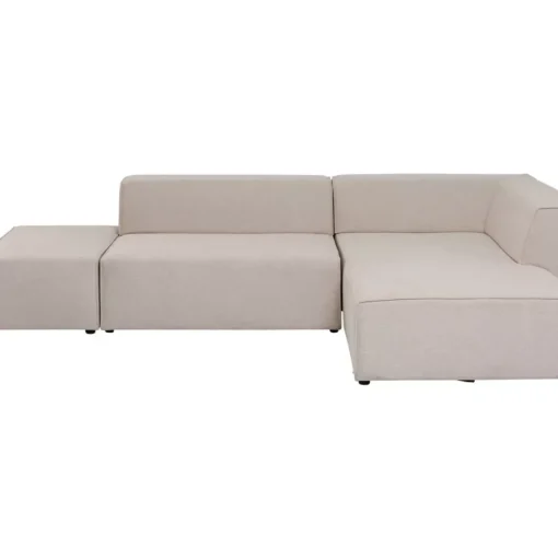 Ecksofa Infinity Ottomane Creme Rechts