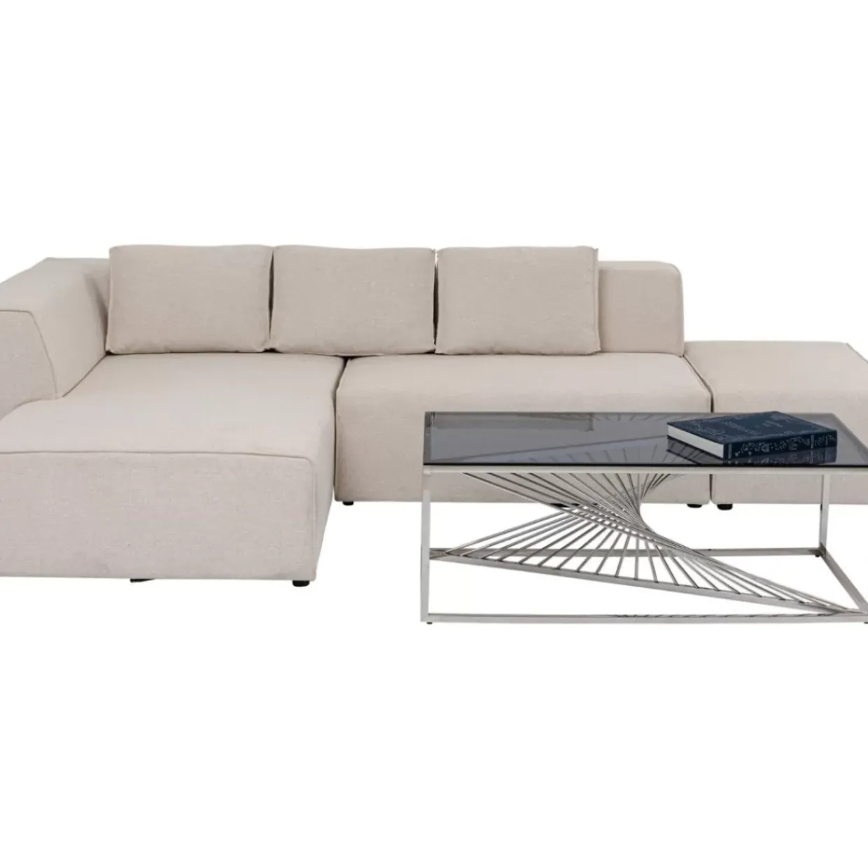Ecksofa Infinity Ottomane Creme Links