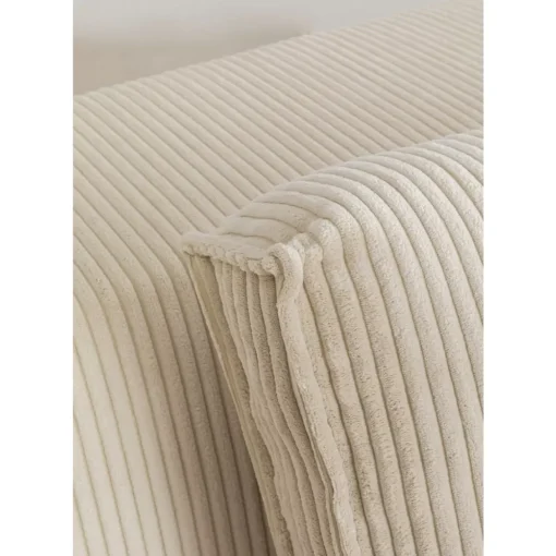 Ecksofa Infinity Ottomane Cord Creme Rechts
