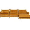 Ecksofa Monza Rechts Velvet Curry 296Cm