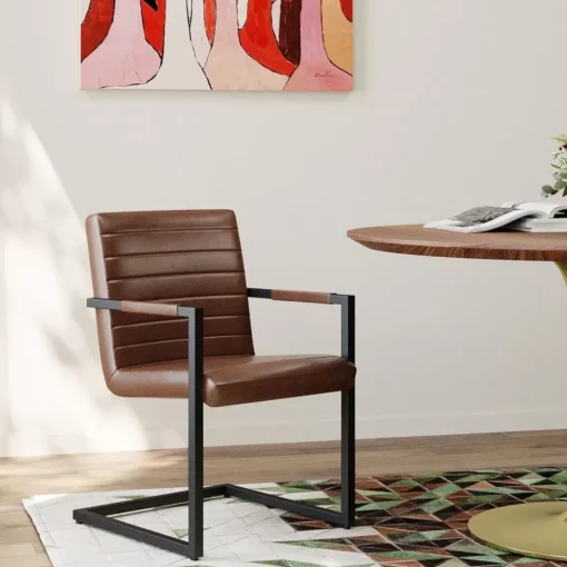 Freischwinger Lola Leder Braun