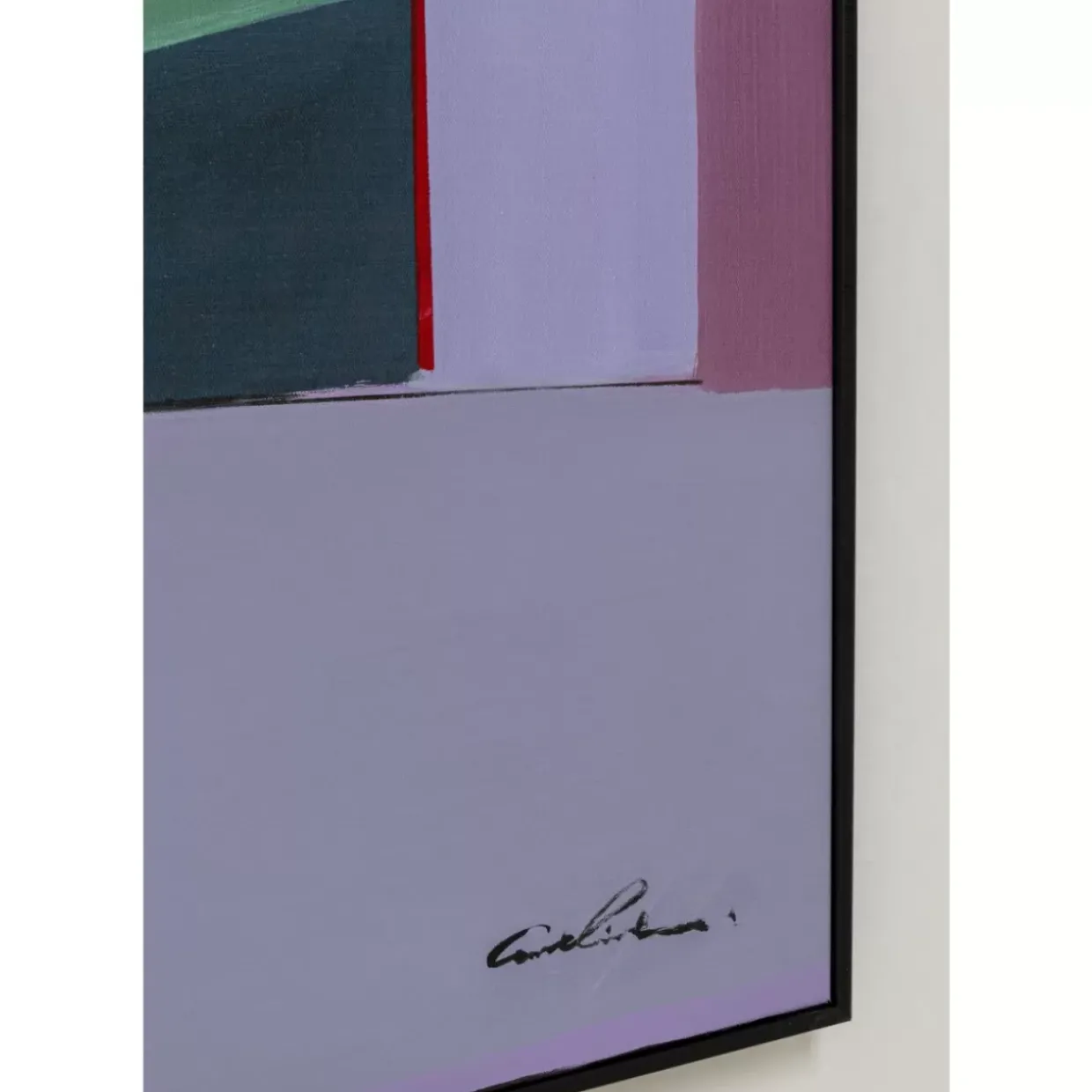 Gerahmtes Bild Abstract Shapes Lila 113X113Cm