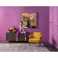 Gerahmtes Bild Flower Hair 120X120Cm