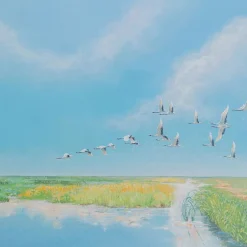 Gerahmtes Bild Flying Birds 120X120Cm