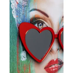 Gerahmtes Bild Heart Glasses 80X100Cm