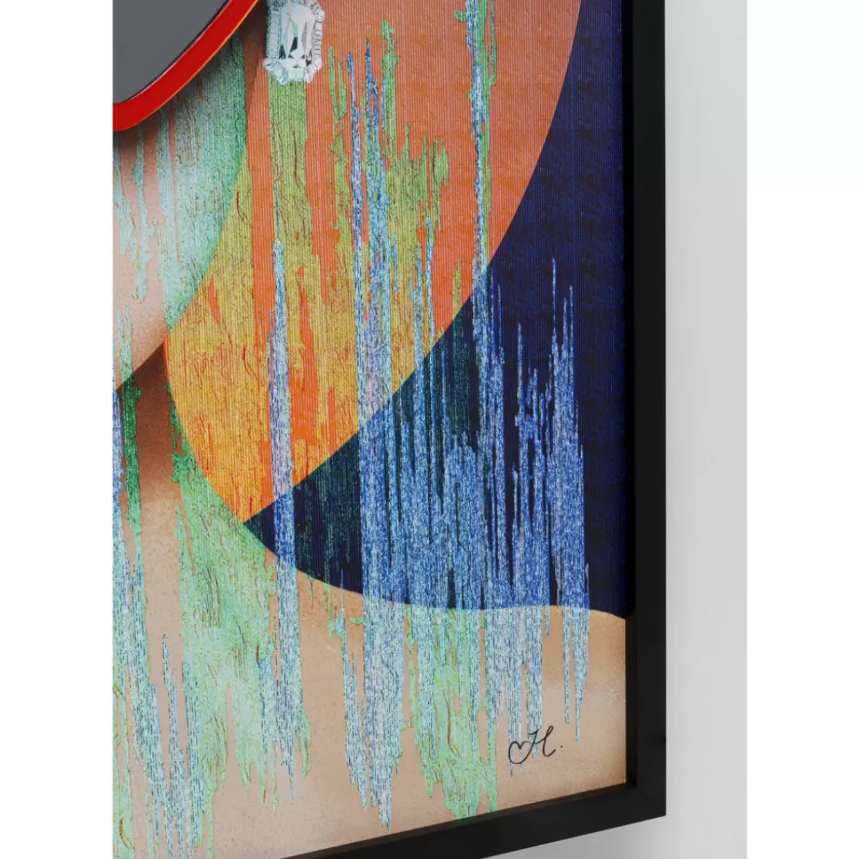 Gerahmtes Bild Heart Glasses 80X100Cm