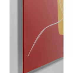 Glasbild Art Face Rot 100X100Cm