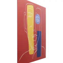 Glasbild Art Face Rot 100X100Cm