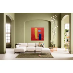 Glasbild Art Face Rot 100X100Cm