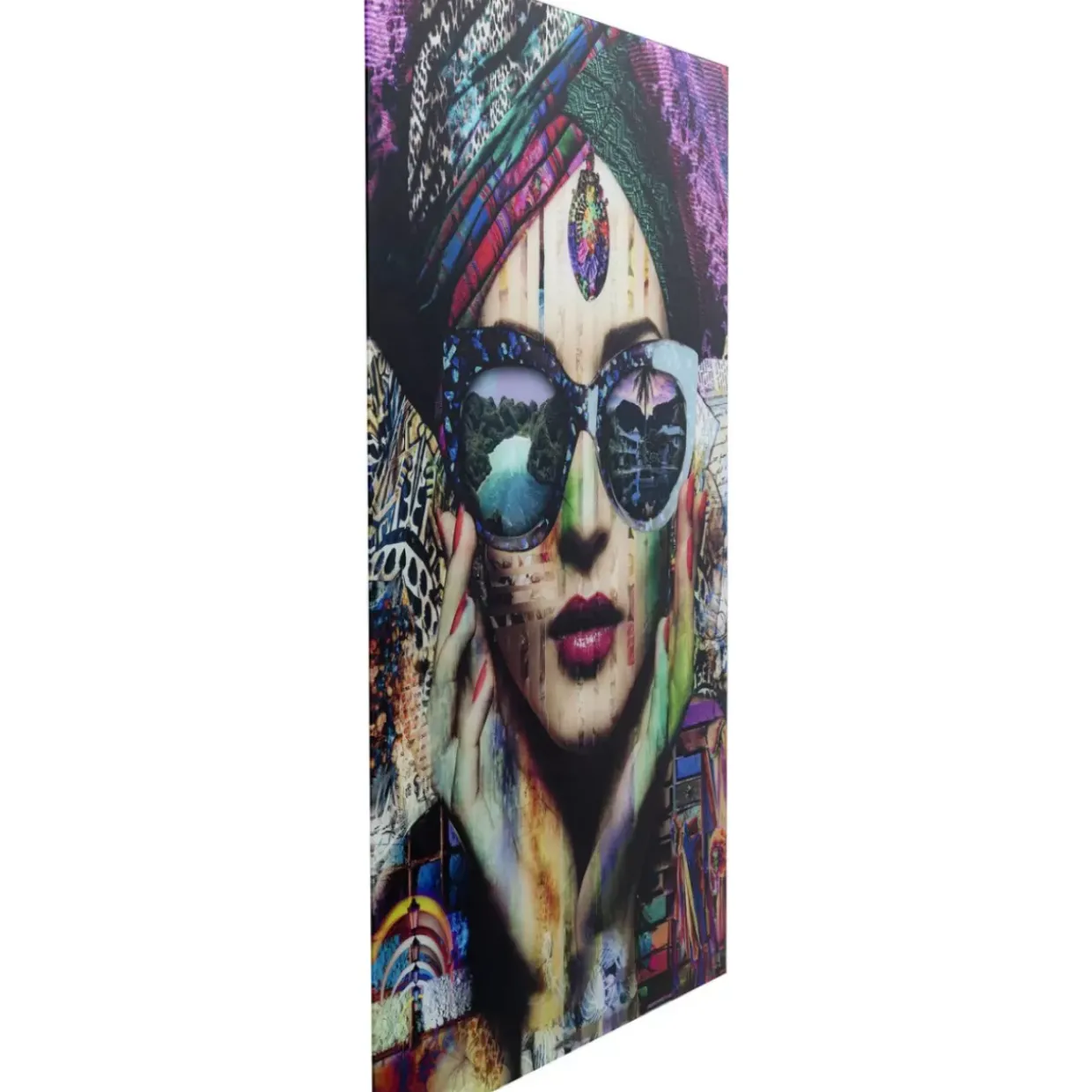 Glasbild Colorful Artist 80X120Cm