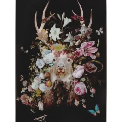 Glasbild Deer Garden 80X120Cm