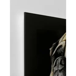 Glasbild King Pug 40X60Cm