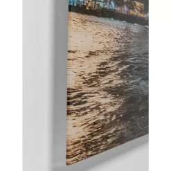 Glasbild Night Skyline 90X120Cm