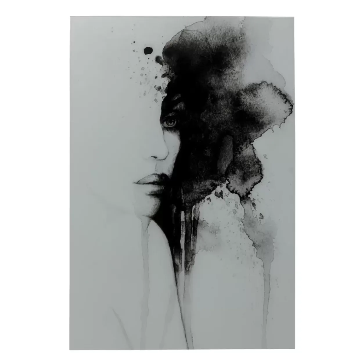 Glasbild Smokey Face 100X150Cm