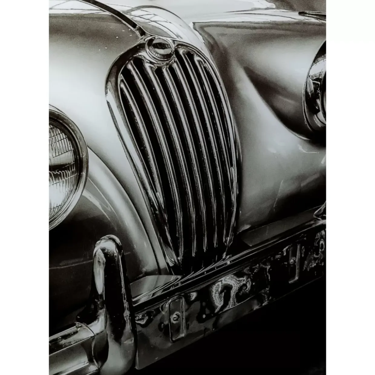 Glasbild Vintage Cabrio 150X100Cm