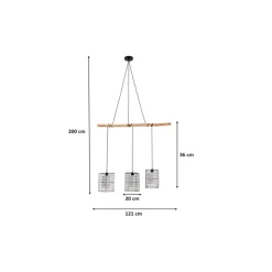 Hangeleuchte Three Grids 120Cm