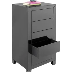 Hochkommode Luxury Push 5 Schube Grau