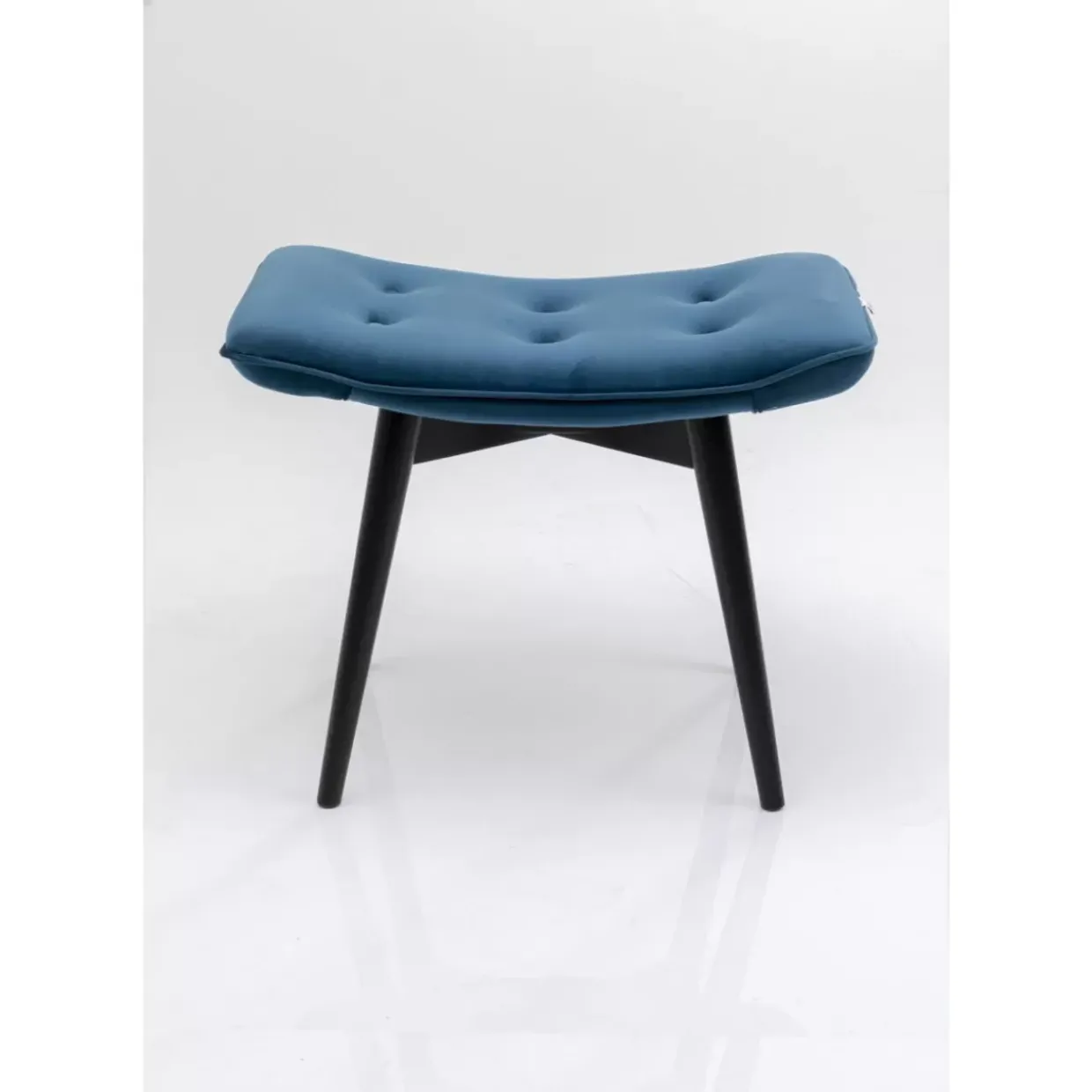 Hocker Black Vicky Velvet Petrol 46X59Cm