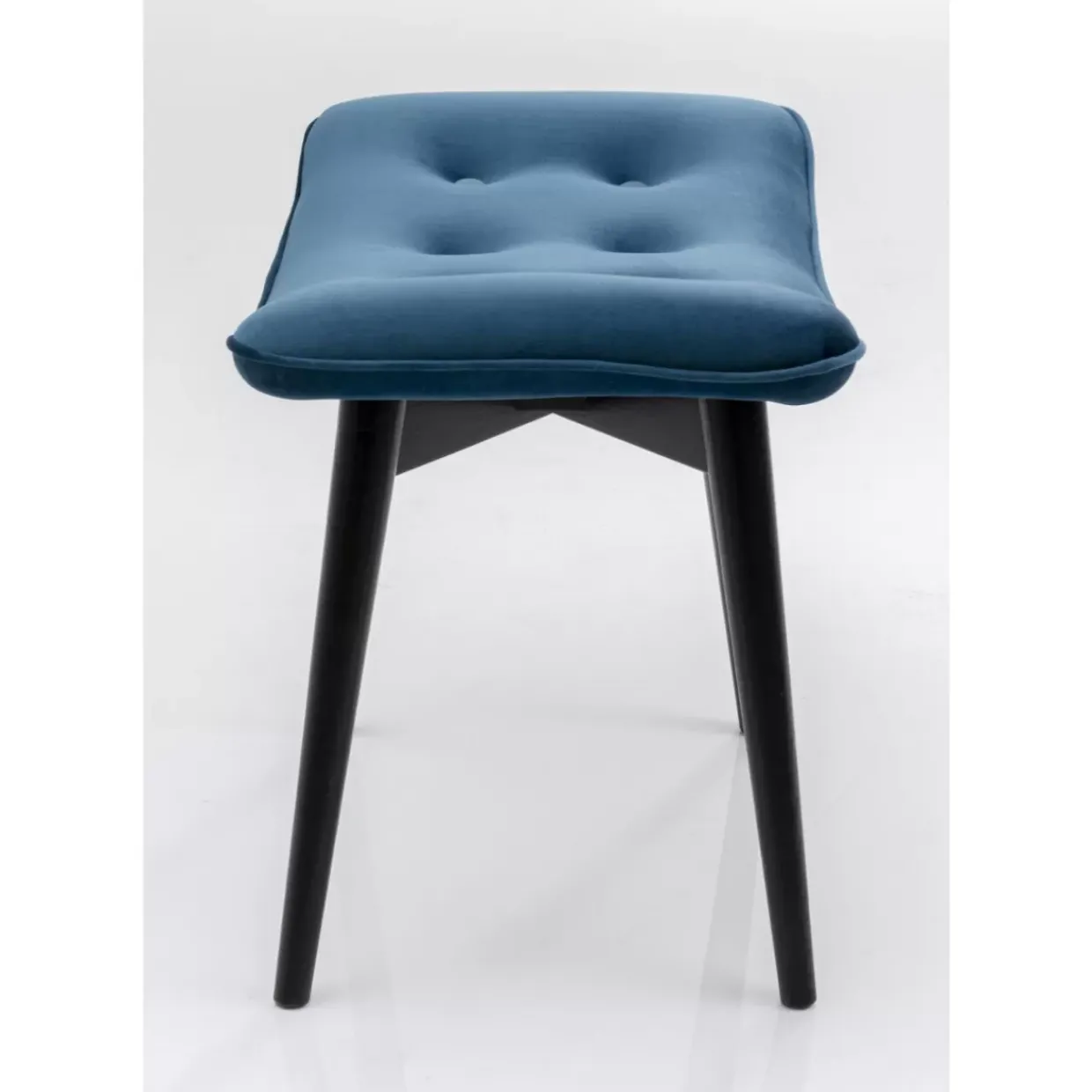 Hocker Black Vicky Velvet Petrol 46X59Cm