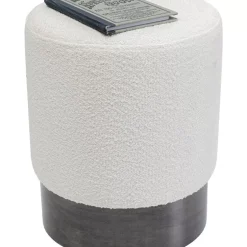 Hocker Cherry Boucle Creme Smoke O35Cm