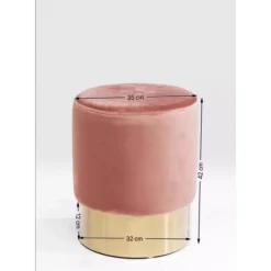 Hocker Cherry Rose Brass O35Cm