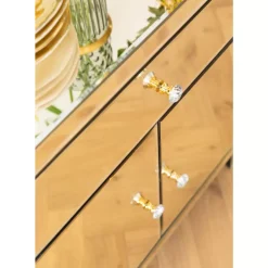 Kommode Luxury Champagne 2-Turig 1 Schub