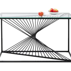 Konsole Laser Schwarz Klarglas 120X40Cm