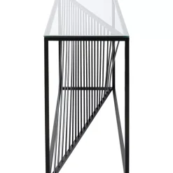 Konsole Laser Schwarz Klarglas 120X40Cm