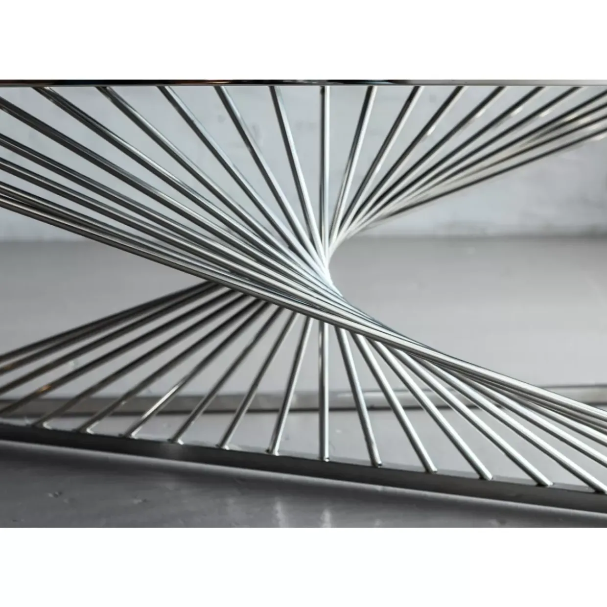 Konsole Laser Silber Klarglas 120X40