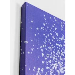 Leinwandbild Flower Boat Lila Weis 120X160Cm