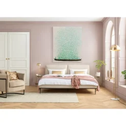 Leinwandbild Flower Boat Beige Grun 120X160Cm