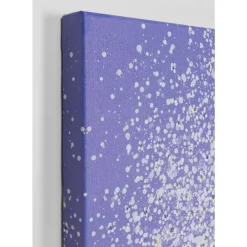 Leinwandbild Flower Boat Lila Weis 80X100Cm