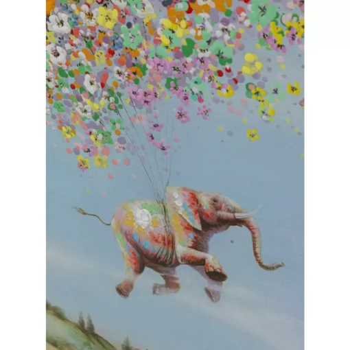 Leinwandbild Flying Elephant In Day 120X160Cm