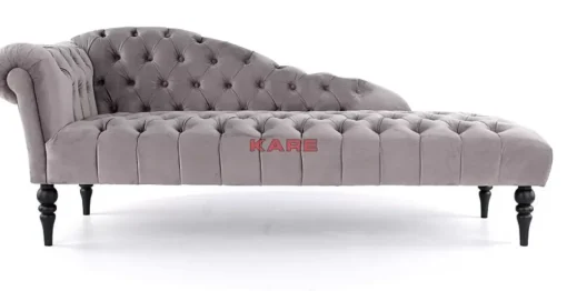 Recamiere Desire Velvet Silbergrau