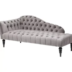 Recamiere Desire Velvet Silbergrau